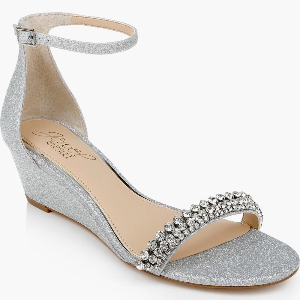 Jewel Badgley Mischka Lora Wedge Sandal